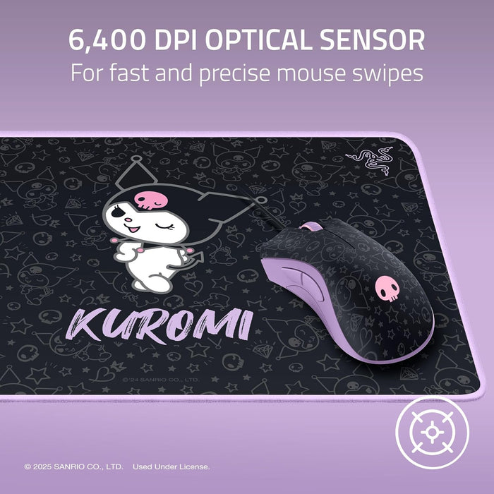 Razer DeathAdder Essential & Goliathus Mouse Mat Bundle - Kuromi Edition [83-03850400-B3M1]