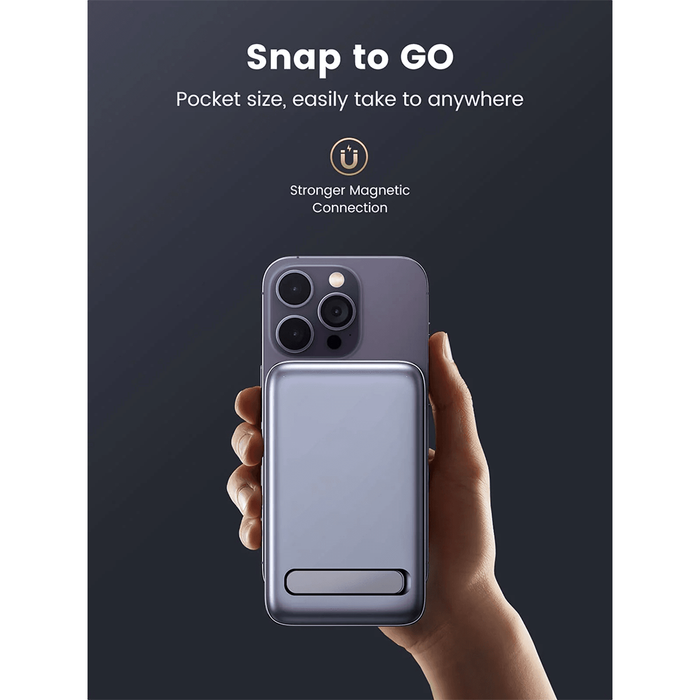 Ugreen 10000mAH Magnetic Wireless Power Bank - Space Gray [PB206/15806]