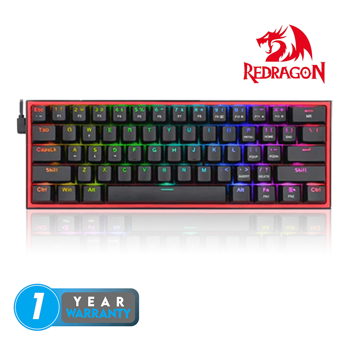 Redragon Wired K617 FIZZ 61 Keys Gaming Keyboard