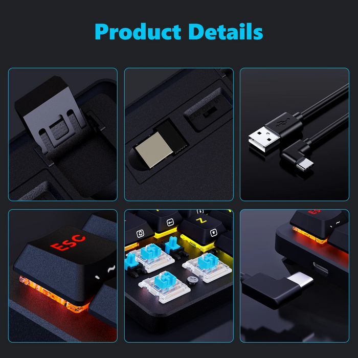 Redragon KEYBOARD Redragon WIRELESS (K615P-KBS) ELISE PRO BLACK RED SWITCH