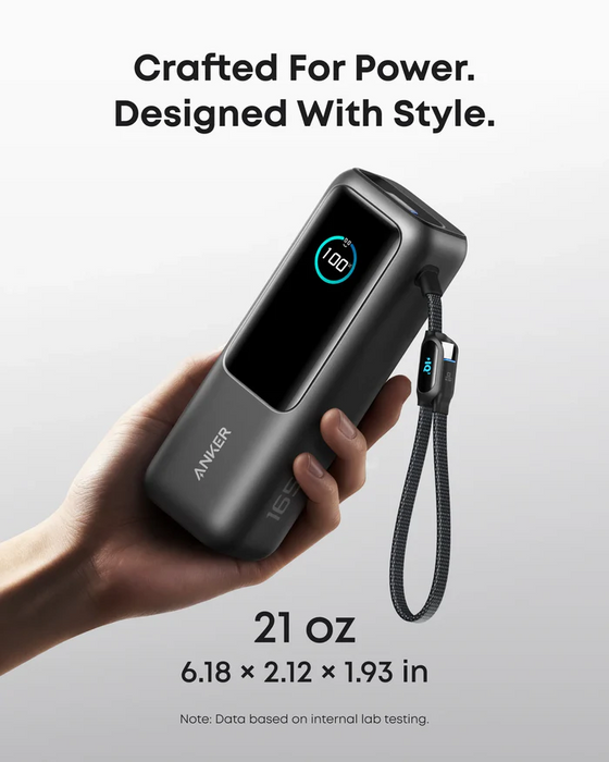 Anker 25000mAh 165W | Laptop Power Bank with Retractable Cables