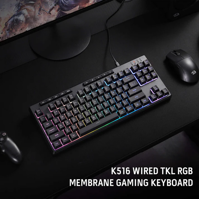 Redragon K516-RGB Shiva 87 Wired Keyboard - Black