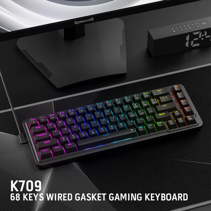 Redragon K709GB-RGB-M Nova Magnetic Wired Keyboard - Grey+Black