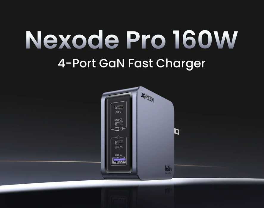 UGreen Nexode Pro 160W 4-Port GaN Fast Charger Set US [X763/25876]
