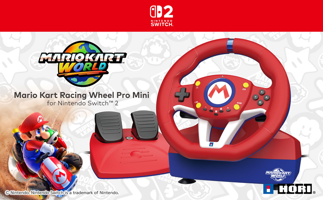 Hori Mario Kart Racing Wheel Pro Mini for Nintendo Switch 2 [NSX-122A]