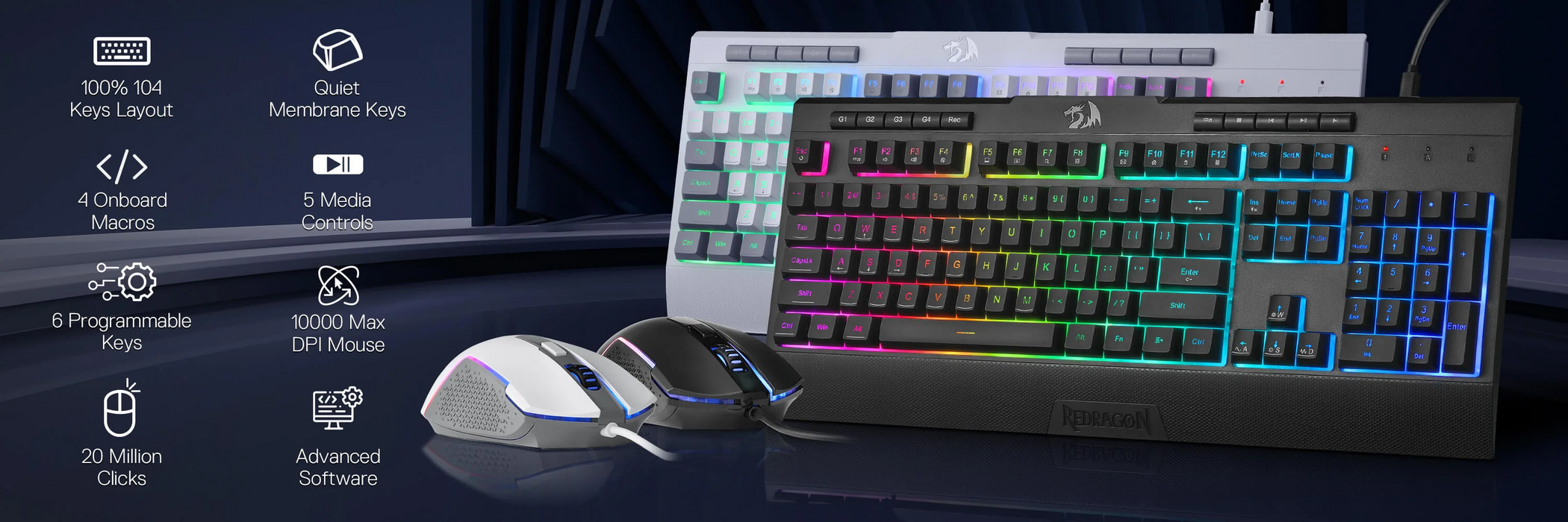 Redragon COMBO WIRED (S151) 2IN1 BLACK