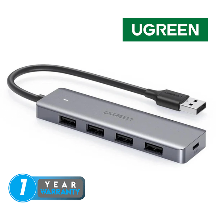 UGreen 4-Port USB 3.0 Hub w/ USB-C Power Supply [CM219/50985]
