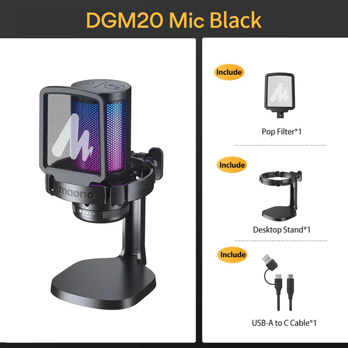 Maono DGM20G RGB Gaming Usb Microphone