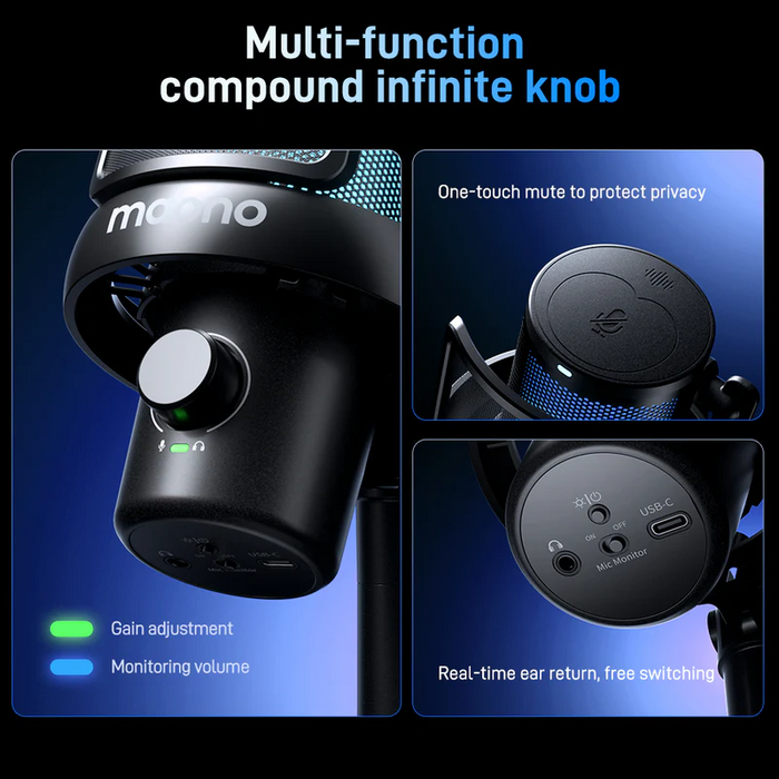 Maono DM40 Pro WL RGB Condenser Gaming Desktop Mic