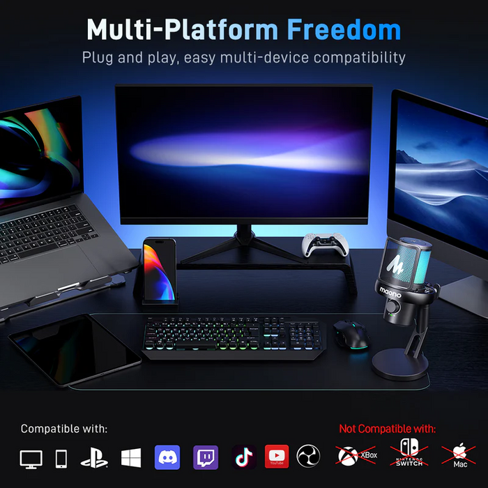 Maono DM40 Pro WL RGB Condenser Gaming Desktop Mic