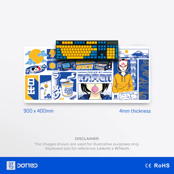 Dotted Desk Pad Limited Collection - Azure (XL) (900x400x4mm)