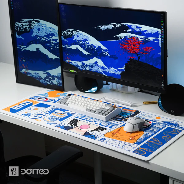 Dotted Desk Pad Limited Collection - Azure (XL) (900x400x4mm)