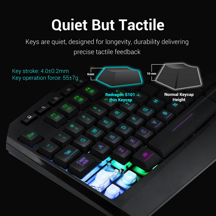 Redragon S101-BA-2 4in1 Gaming Keyboard & Mouse Combo