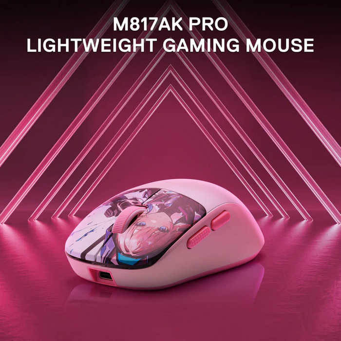 Redragon MOUSE WIRELESS (M817AK-PRO-STD) KLYAMOOR PRO STANDA Redragon WHITE-PINK
