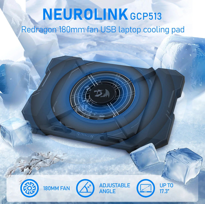 Redragon Laptop Cooler (GCP513) Neurolink - Black