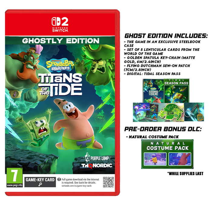 Nintendo Switch 2 Spongebob SquarePants : Titans of the Tide - Ghostly Edition - Game-Key-Card  (EU)