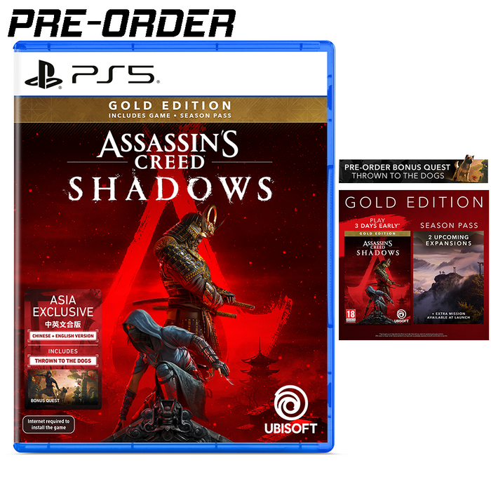 [PRE-ORDER] PS5 Assassin's Creed Shadows Gold Edition (R3) [Release Date: November 15, 2024]