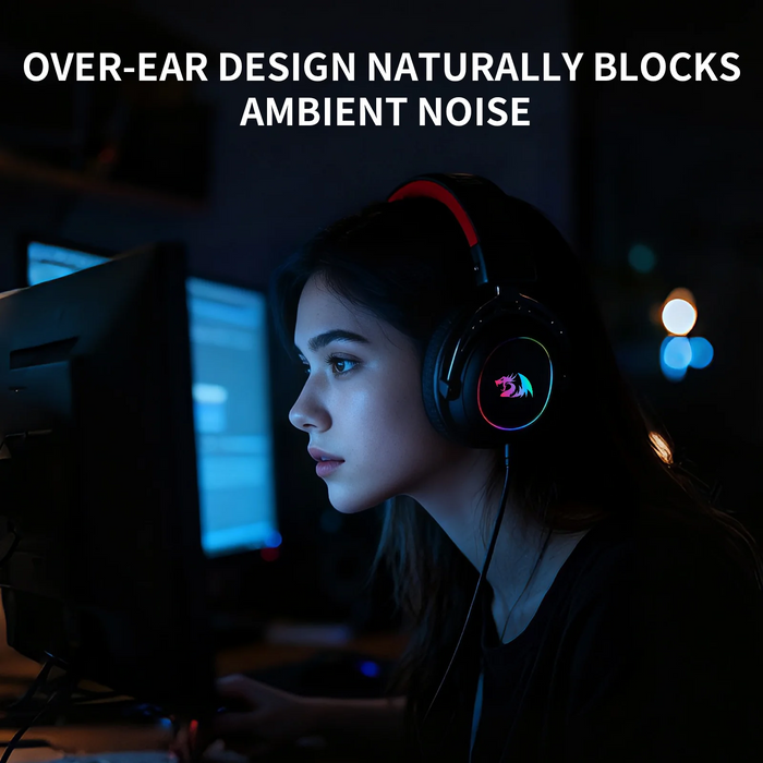 Redragon Headset Wired (H541-RGB) CRAGBLADE - Black