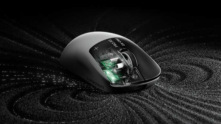 Logitech Pro X2 Superstrike Lightspeed Gaming Mouse - Lunar Eclipse