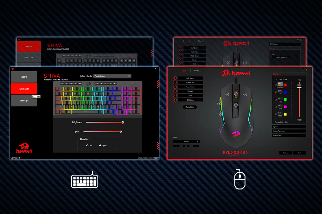 Redragon RYLO S141 Membrane Gaming Keyboard & Mouse Combo