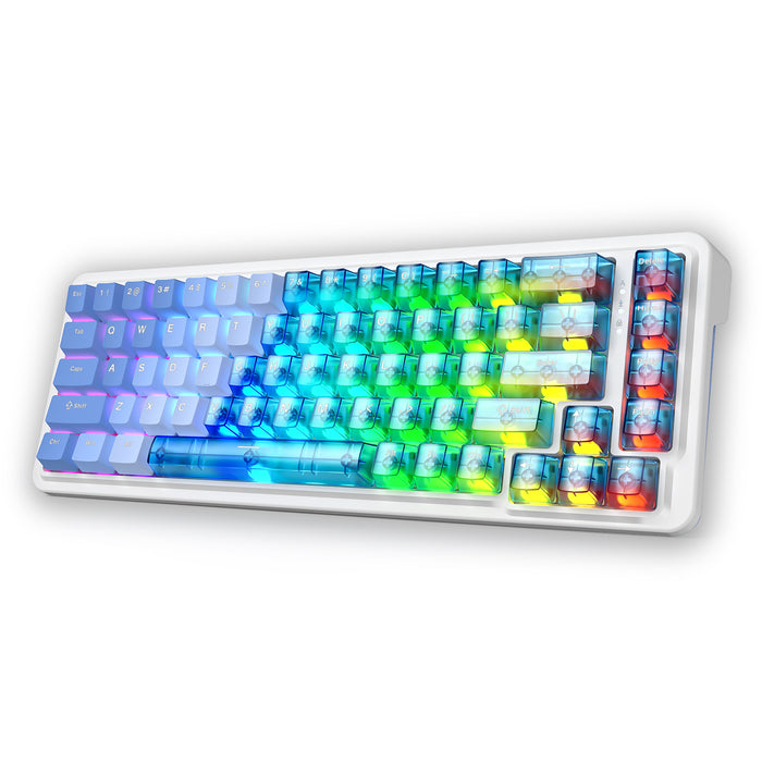 Redragon KEYBOARD Redragon Wired (K709PLB-RGB-M) Nova Magnetic - White +Blue Transparent