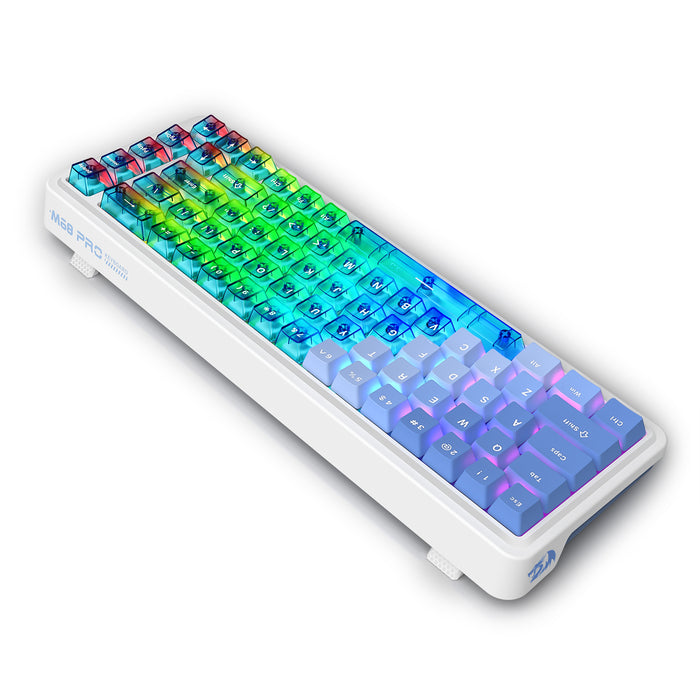 Redragon KEYBOARD Redragon Wired (K709PLB-RGB-M) Nova Magnetic - White +Blue Transparent
