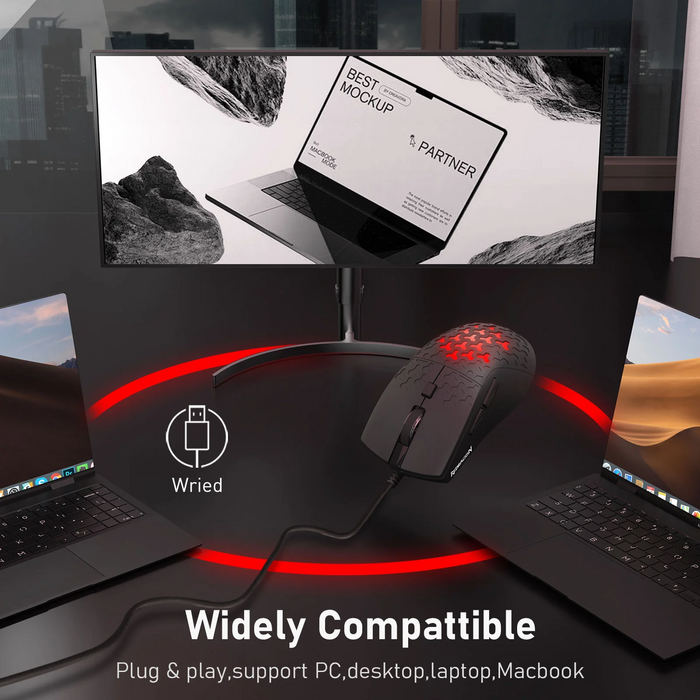Redragon Wired Mouse (M621) AVALON - Black