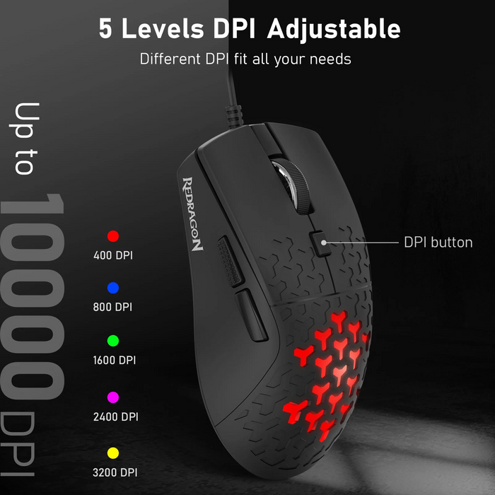 Redragon Wired Mouse (M621) AVALON - Black