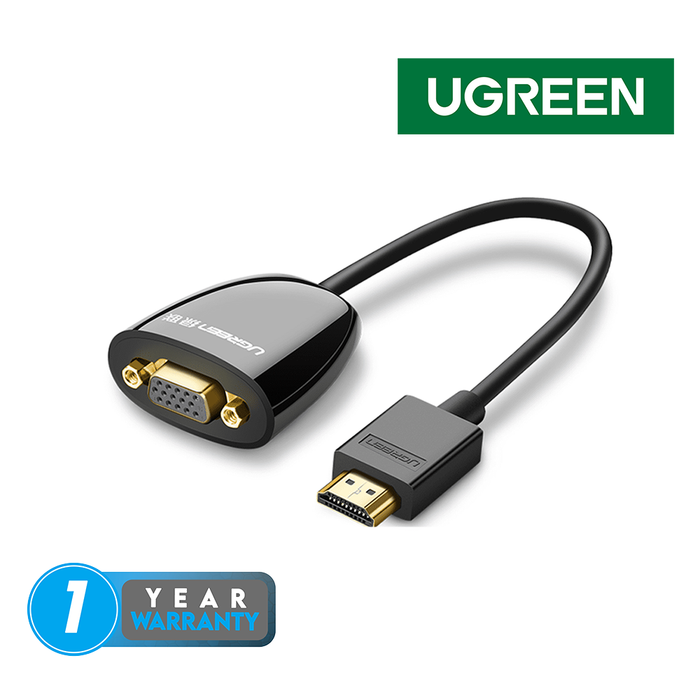 UGreen HDMI to VGA Converter w/o Audio - Black [MM105/40253]