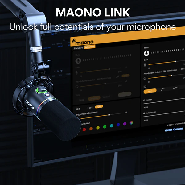 Maono PD200X S Usb/Xlr Podcast Dynamic Microphone with Stand