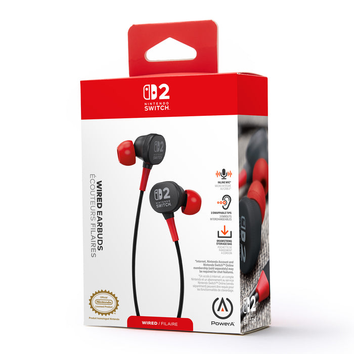 PowerA Wired Earbuds for Nintendo Switch 2