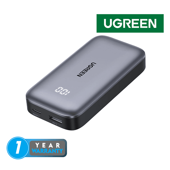 UGreen Two-way Fast Charging Power Bank 30w (10000mAh) [PB502/25185] - Grey
