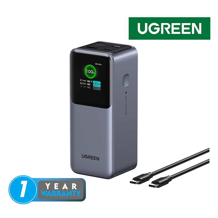 UGreen 20000mAh 130W Fast Charging Power Bank - Black [PB721/35524B]