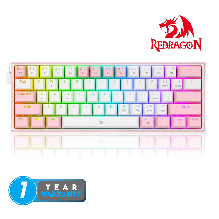 Redragon Wired K617 FIZZ 61 Keys Gaming Keyboard