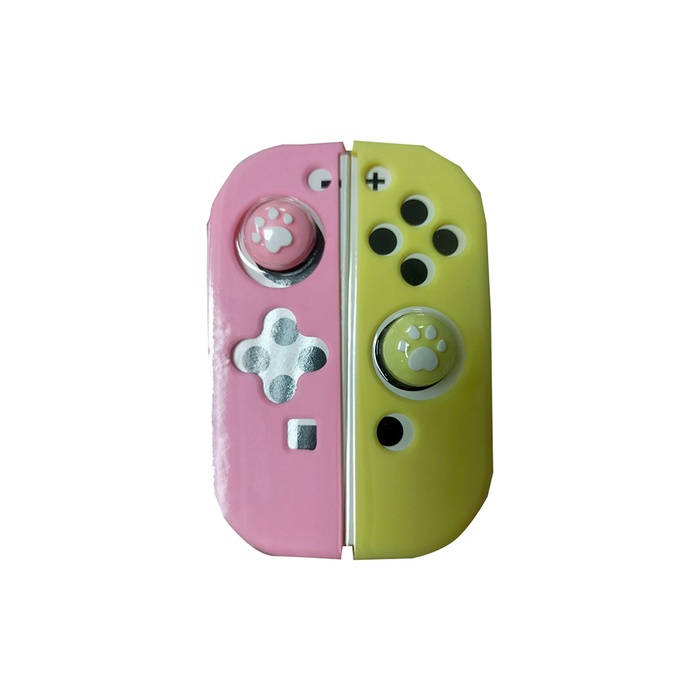 Lucky Fox Joy-Con Silicon Case with Thumb Grip - Pastel Pink Yellow