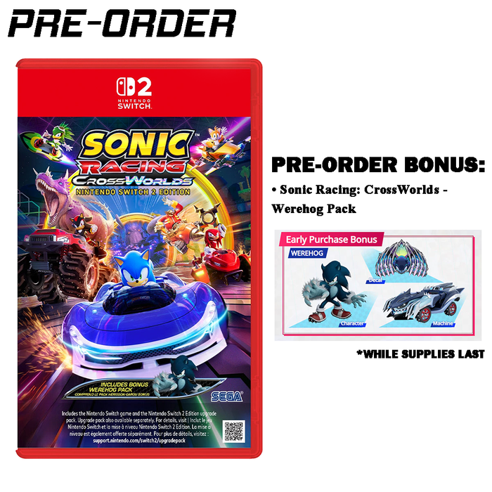 [PRE-ORDER] Nintendo Switch 2 Sonic Racing CrossWorlds - Game Key Card (US) [Release Date: March 26, 2026]