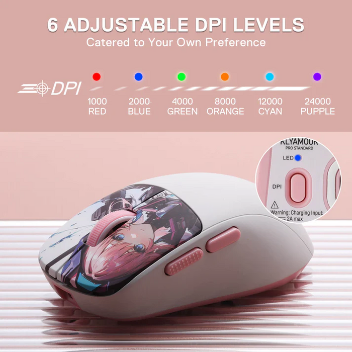 Redragon MOUSE WIRELESS (M817AK-PRO-STD) KLYAMOOR PRO STANDA Redragon WHITE-PINK