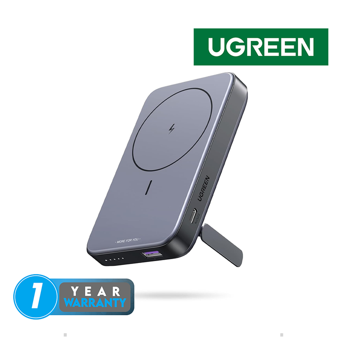 Ugreen 10000mAH Magnetic Wireless Power Bank - Space Gray [PB206/15806]