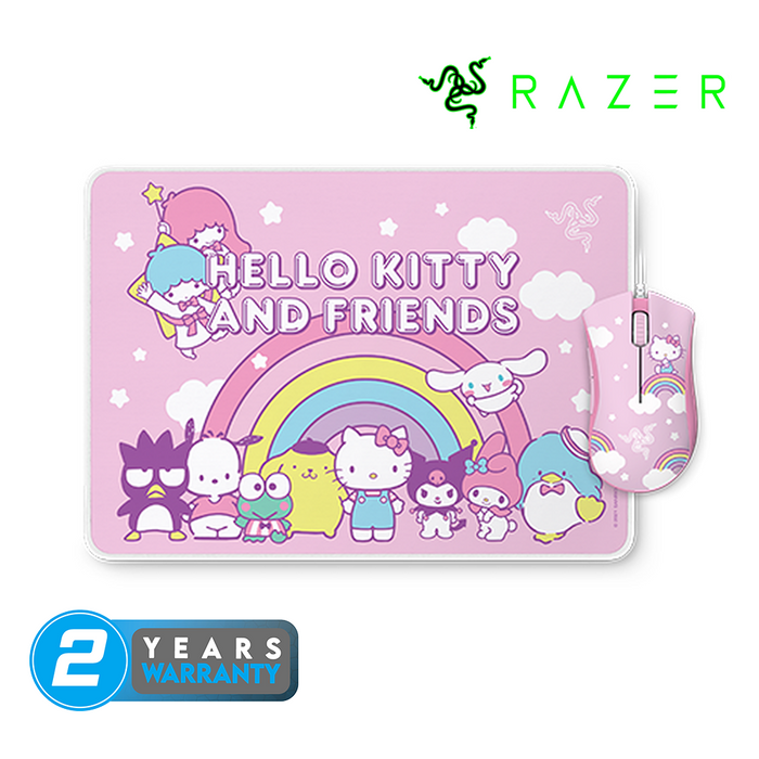 Razer DeathAdder Essential + Goliathus Mouse Mat Bundle - Hello Kitty and Friends Edition