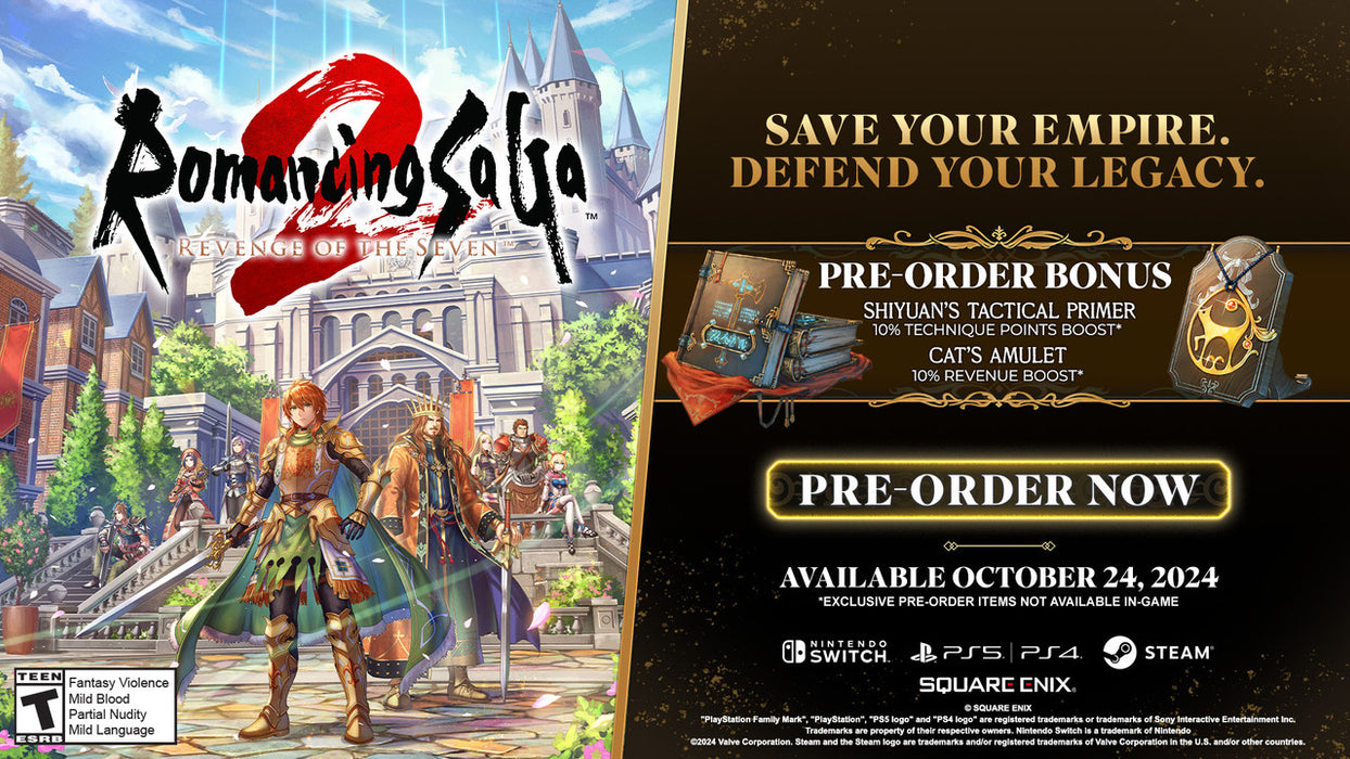 [PRE-ORDER] PS5 Romancing SaGa 2: Revenge of the Seven (R3) [Release Date: October 24, 2024]