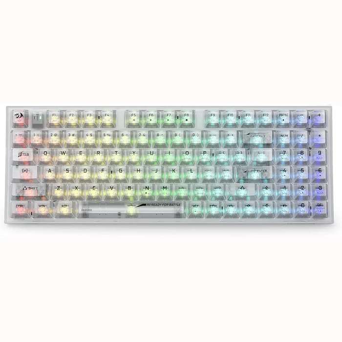 Redragon KEYBOARD Redragon Wireless (K658CT-RGB-PRO) Irelia Pro - Transparent White