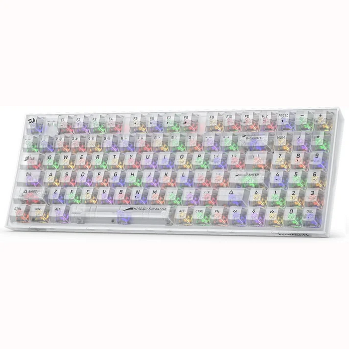 Redragon KEYBOARD Redragon Wireless (K658CT-RGB-PRO) Irelia Pro - Transparent White