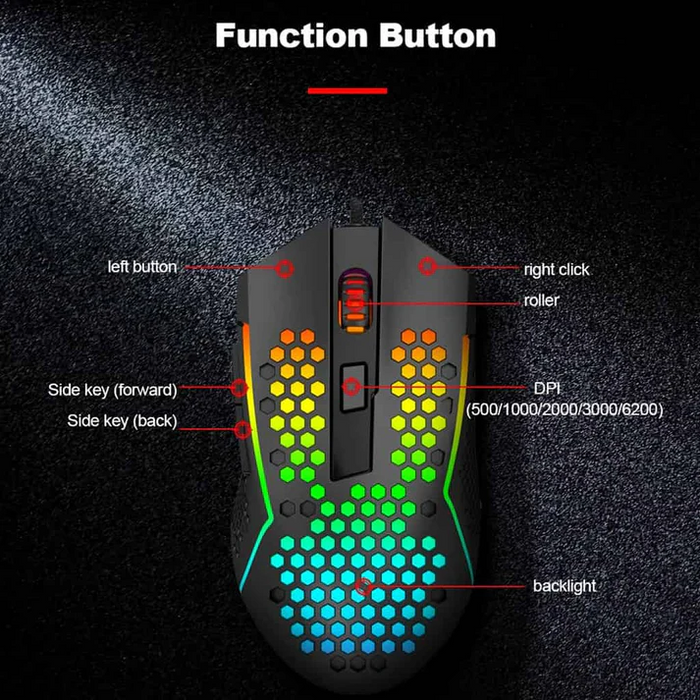 Redragon MOUSE WIRED (M987-K) REAPING (BLACK)