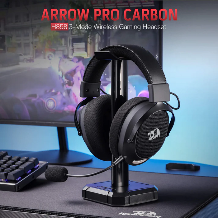 Redragon HEADSET WIRELESS (H858) ARROW PRO CARBON BLACK