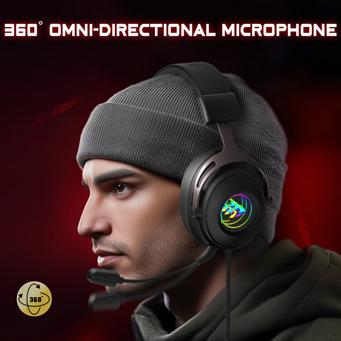 Redragon Wired H389 Arrorain Lite Gaming Headset - Black