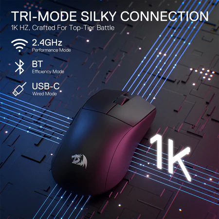 Redragon M916-LIT-1K King Lite 3-TRI Mode Wireless