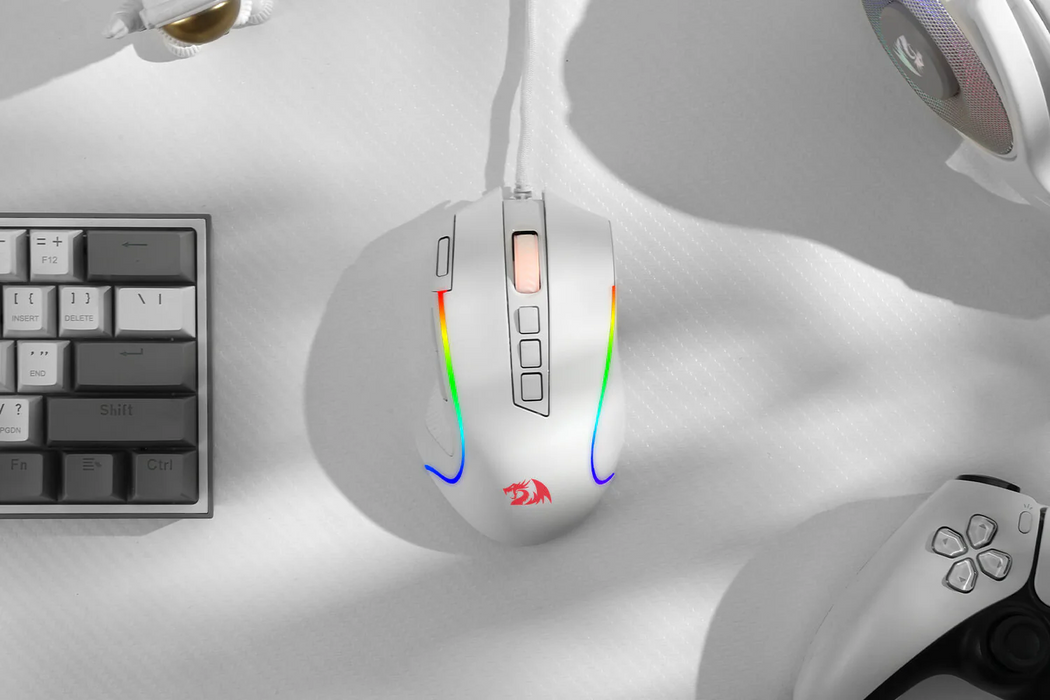 Redragon MOUSE WIRED (M612W-RGB) PREDATOR WHITE