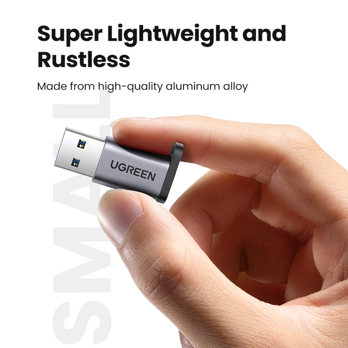 UGreen USB 3.0-A to USB-C M/F Adapter - Gray [US276/50533]