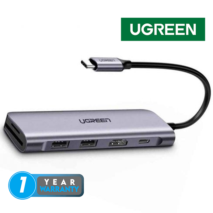 Ugreen USB-C 6 in 1 Multifunction Adapter [CM195/70411]  - Space Gray