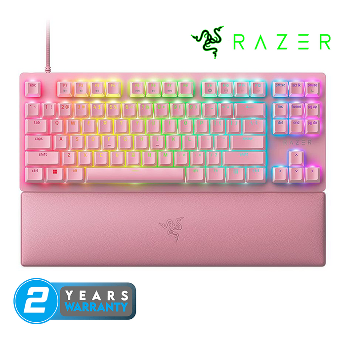 Razer Huntsman V2 Tenkeyless Optical Gaming Keyboard - Quartz [Linear Red Switch]